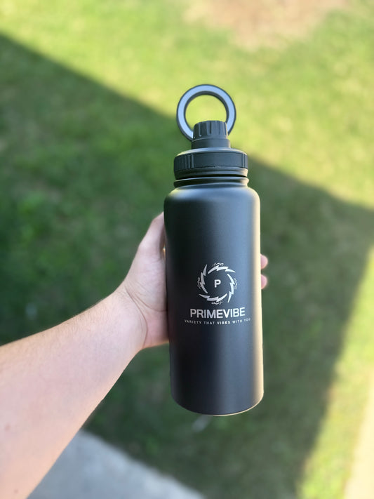 PrimeVibe 32 oz (1 Liter) Magnetic Water Bottle